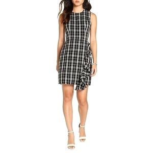 1901 Tweed Black and White Sheath Dress